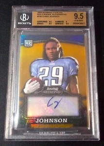 /400 BGS 9.5 10 Autograph Rc Gold Chris Johnson Auto 2008 Sterling Rookie signed - Bild 1 von 6