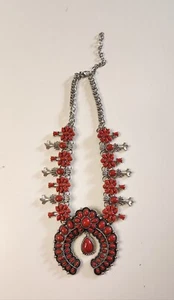 Collar Colgante Bohemio Exagerado Howlita Piedra Flor de Calabaza Mujer... - Imagen 1 de 4