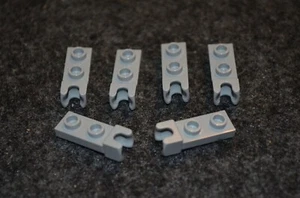 (6) 2x1 Light Gray Plate w/ Ball Connector on End Brick Bricks ~ New Lego - Picture 1 of 1