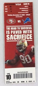 NFL 2009 27.12. Detroit Lions at San Francisco 49ers Ticket Stub - Alex Smith 230yd - Bild 1 von 1
