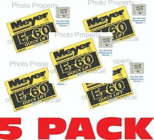 10 Snow Plow Decals = 5 Mini Torque + 5 Meyer E60 Quick Lift Pump Decals E-60 - Picture 1 of 2