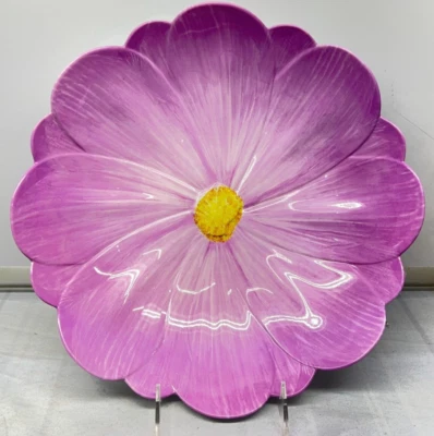 Ensaladera Floral Lila XL Para Servir 12" Melamina Rachel Ashwell Nuevo Con Etiquetas Foto 1 de 4