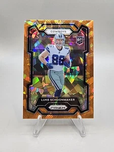 2023 Panini Prizm - Orange Ice Prizm #325 Luke Schoonmaker (RC) 💥 Cowboys - Picture 1 of 2