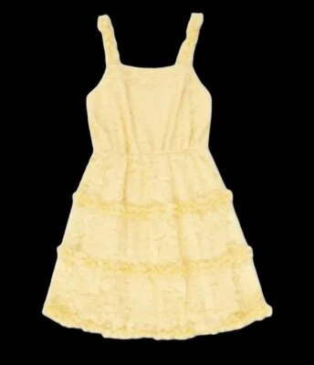 Speechless Big Girls Tiered Floral Lace Sundress Light Yellow NWT $68 - Image 1 of 4