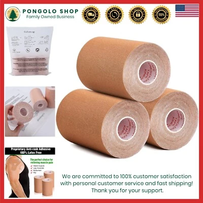 Kinesiology Tape 4in x 5.5yd Water Resistant Muscle Support Athletic Tape for... - Image 1 of 4