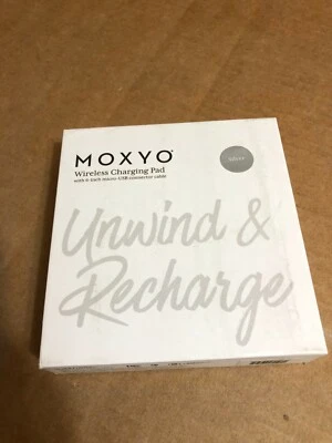 Moxyo Wireless Charging Pad Compatible with Apple & Samsung Silver ~ - Image 1 of 4