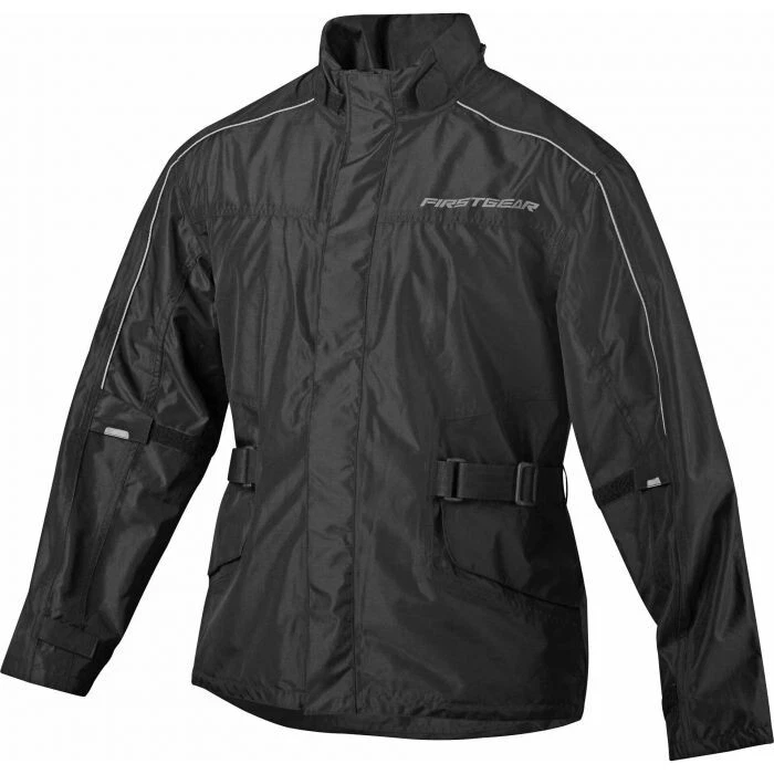 Jaqueta de Moto Firstgear Rainman Preta Impermeável Masculina Tamanho LG - Imagem 1 de 1