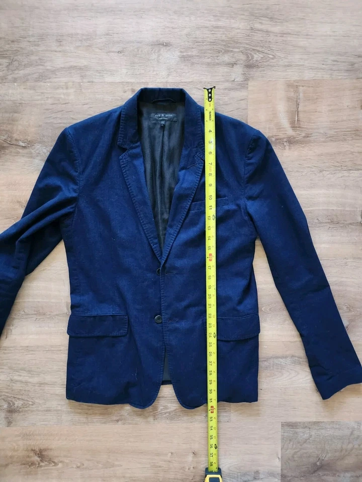 Rag & Bone Men's Indigo Cotton Blazer Size 42 - Image 1 of 4