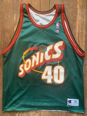 Reversible Shawn Kemp Seattle SuperSonics Champion Men’s 48 L NBA Jersey - Image 1 of 4