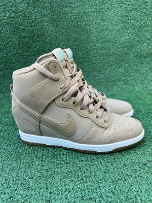 Nike Dunk Sky Hi Hidden Wedge Tan Dessert Camo Sneakers Women’s Size 6.5 Used - Image 1 of 4