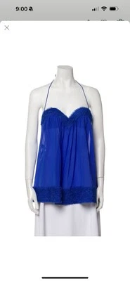 Lencería LA PERLA Seda Cuello Halter Azul Extra Pequeña Foto 1 de 4