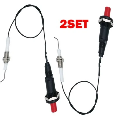 2 Sets 11.8" Long Propane Push Button Piezo Igniter Kit Gas Grill/Range/Heater - Image 1 of 4