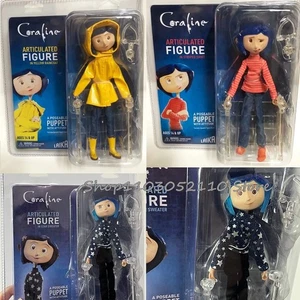 NECA Coraline Muñeca Articulada Figura Anime Impermeable Suéter en Camisa a Rayas Para - Imagen 1 de 8