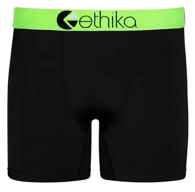 Ethika Girls Jr. Staple Boy Short | Black Friday | Size Large | Neon Green - Image 1 of 3
