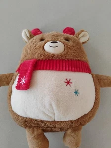 Holiday Time weiches rundes Stofftier Rentier Plüsch, 12 Zoll Augen leuchten - Bild 1 von 5