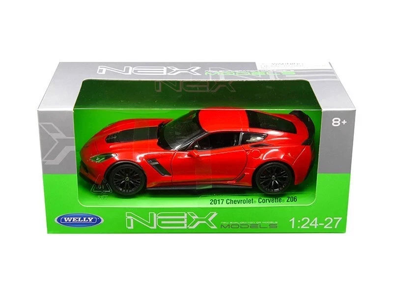Литая модель автомобиля 2017 Chevrolet Corvette Z06 красный 1:24 - Welly - 24085RD - Изображение 1 из 1
