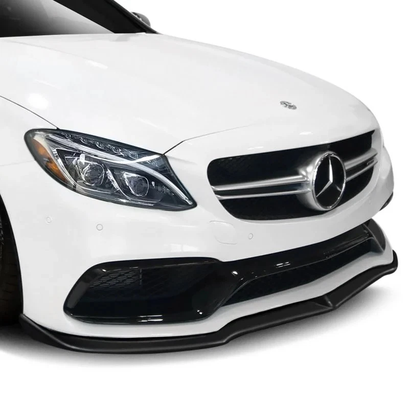 For Mercedes-Benz C300 15-21 Fortune Style Fiberglass Front Bumper Lip Unpainted Foto 1 de 4