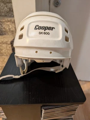 Vintage COOPER SK 600 Ice Hockey Helmet White Adult  7 1/8 1980s - Image 1 of 4
