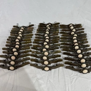 VTG Lot of 42 Amerock Cabinet Drawer Pulls Brass 861 Speckled Ceramic 3" Centers - Picture 1 of 10