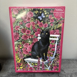 Rose Garden Jigsaw Puzzle 1000 Pcs, 68.5 By 49 Cms black cat new sealed - Picture 1 of 7