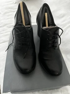 ECCO Pretoria Black Leather Size EU 38 - Picture 1 of 4
