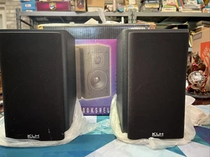 KLH 911B Bookshelf Speakers HiFi Stereo Vintage Home Audio Black Grills - Picture 1 of 12