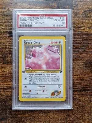 2000 POKEMON GYM CHALLENGE HOLO-1ST EDITION #10 KOGA'S DITTO PSA 10 - Image 1 of 2
