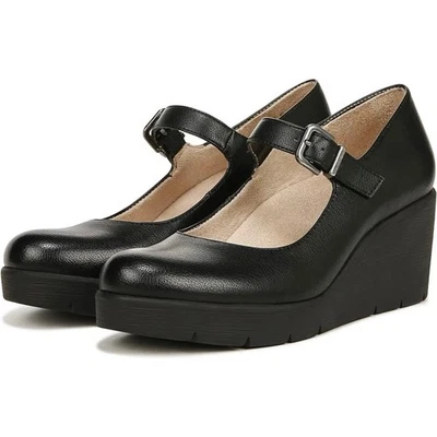 NATURALIZER Womens Adore Mary Jane Wedge Heels US 12 M EU 43 Black NWOB - Image 1 of 4