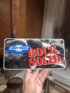 Vintage Chevy Trucks Booster License Plate Rock Solid Chevrolet Trucks - Picture 1 of 4