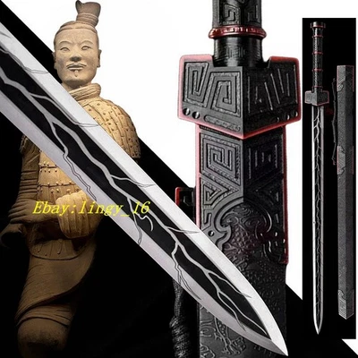 Chinese KungFu Dao Sword High Carbon Steel Blade Sharp Qin Dynasty Saber Jian 秦剑 - Image 1 of 4