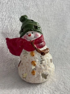 SCHNEEMANN KERAMIK PUNZE TEELICHT KERZENHALTER 6" HOCH - Bild 1 von 3