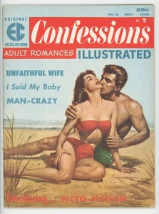 JOHNNY CRAIG ESTATE: CONFESSIONS ILLUSTRIERT #2 (EC 1956) FN condition w/COA! - Bild 1 von 3
