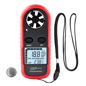 Anemómetro de mano pequeño digital paleta medidor de velocidad del viento, flotador de aire de bolsillo... - Imagen 1 de 7