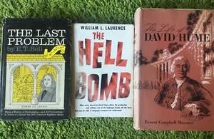 E T Bell First Edition book lot Last Problem Life of David Hume Mossner Signed - Picture 1 of 5