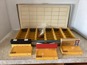Vintage Smith-Victor Metal Slide Case Tray, 6 Boxes 1958-1971 Slides, Good - Picture 1 of 11