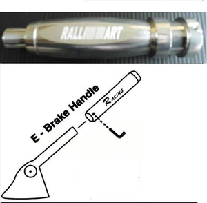 Manija de freno de mano E de aluminio para automóvil PLATEADA INCLUYE BOTÓN DE LIBERACIÓN RALLIART - Imagen 1 de 4