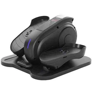 Under Desk Elliptical Pedal Exerciser with LCD & Remote – Seated Trainer Black - Picture 1 of 11