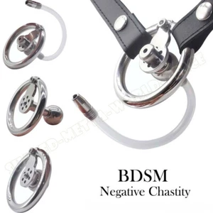 Sissy Inverted Chastity Cage Negative Cage Chastity Belt Stainless Steel Games - Picture 1 of 52
