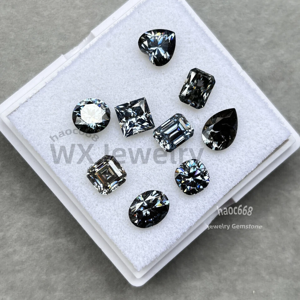 Moissanite Piedras Sueltas Gris Moissanite GRA MultiForma Corte Brillante Certificado Foto 1 de 4