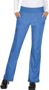KOI Basics 732T Laurie Women's Scrub Pant Blue Medium Tall (B14) - Picture 1 of 3