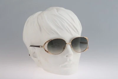 Christian Dior 2742 48 Vintage 80s gold & tortoise oversized oval sunglasses NOS - Image 1 of 4