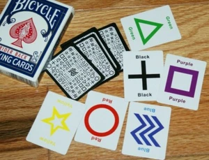 Mini ESP Card set #2 (w/ color names --six symbols, two of each -- marked) TMGS - Picture 1 of 2