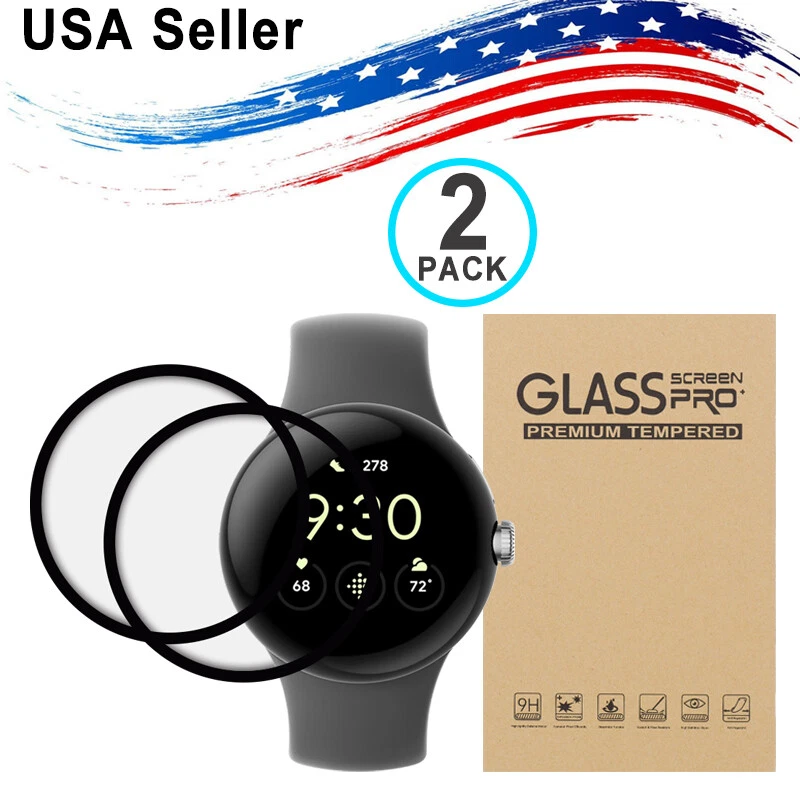 2PK PMMA 3D CURVED SOFT SCREEN PROTECTOR FOR GOOGLE PIXEL WATCH/WATCH 2/WATCH 3 - Image 1 of 1