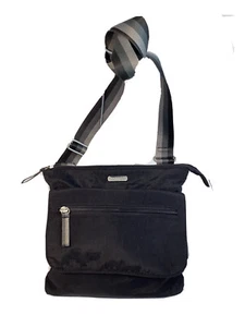 Baggallini New FINE LINE TOP ZIP FLAP Black MultiColor Strap, Pockets Organizers - Picture 1 of 12