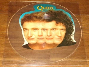 QUEEN BREAKTHRU b/w STEALIN UK PARLOPHONE SHAPED UNCUT TEST PICTURE DISC 7" 1989 - Picture 1 of 2