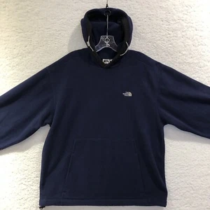 The North Face Men's Hoodie Pullover Blue Fleece Size Medium Vintage - Picture 1 of 9