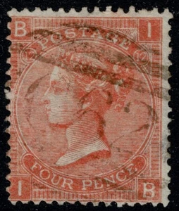 1865 GB Used Abroad SANTA MARTHA C62 4d Vermilion SG94 Z116 Pl 12 IB VG/FU - Picture 1 of 1