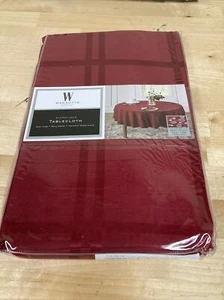 NEW Wamsutta Spill Proof 70 In Round Microfiber Tablecloth - Ruby - Picture 1 of 3