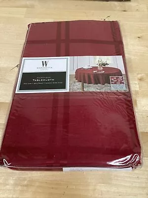 NEW Wamsutta Spill Proof 70 In Round Microfiber Tablecloth - Ruby - Image 1 of 3