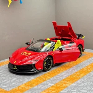 Ferrari SF90 XX Spider mechanisch faltbares Cabriolet Alufelgenauto Modell 1:24 - Bild 1 von 8